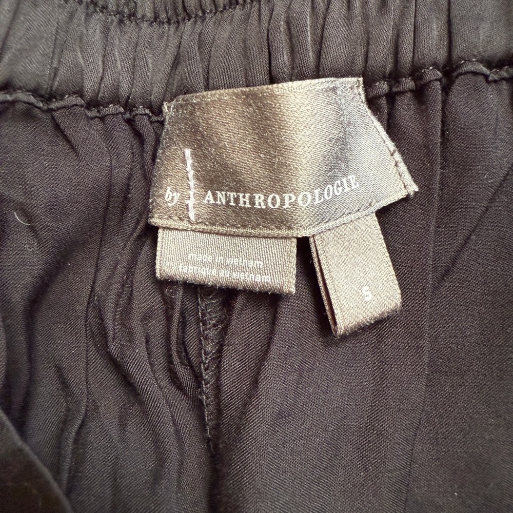 Anthropologie Black Parachute Pants Silky fabric - Picture 5 of 8